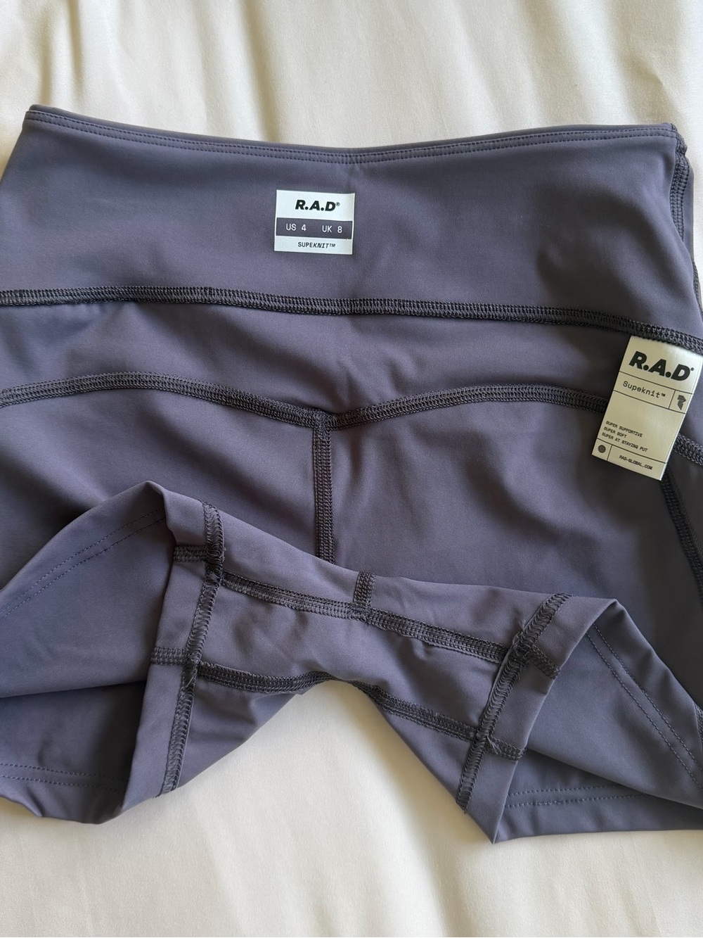 R.A.D Global SupeKnit High-Rise Training Short 3” Size 4 Taupe/Mauve - Picture 3 of 3